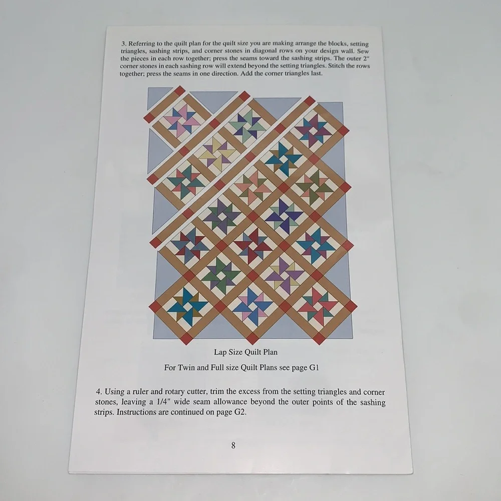 Five Inch Is a Cinch Quilt Pattern “Labor Day Stars” : 5 inch squares in 3 sizes